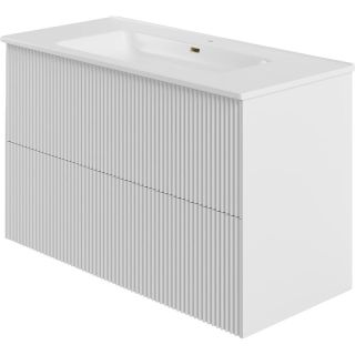 Тумба под раковину La Fenice Terra FNC-01-TER-B-100-2 Белая матовая 100 см